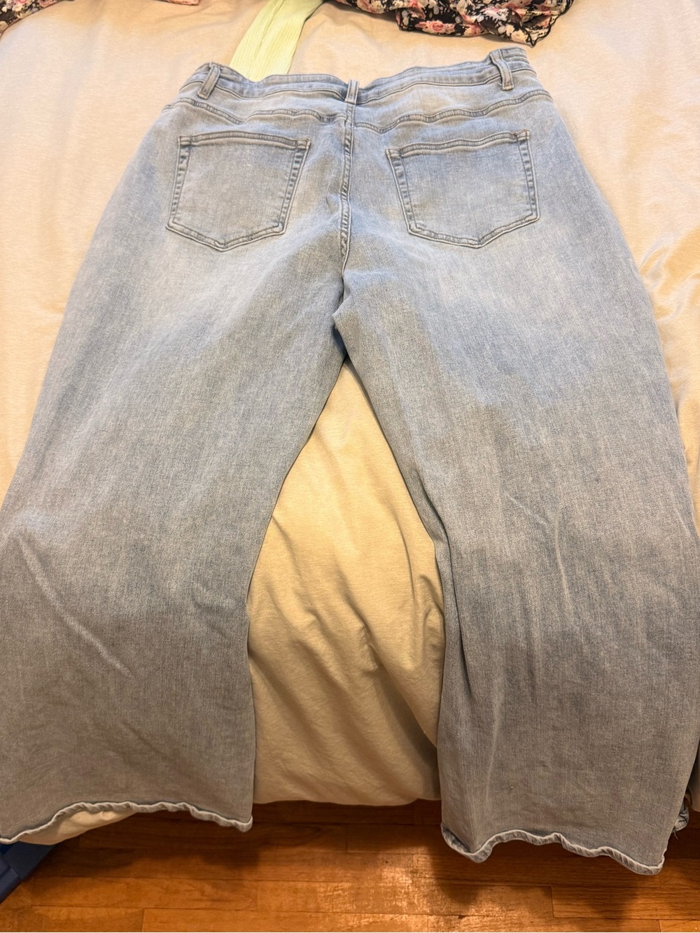 NaNa Light Blue Wide-Leg Flare Jeans